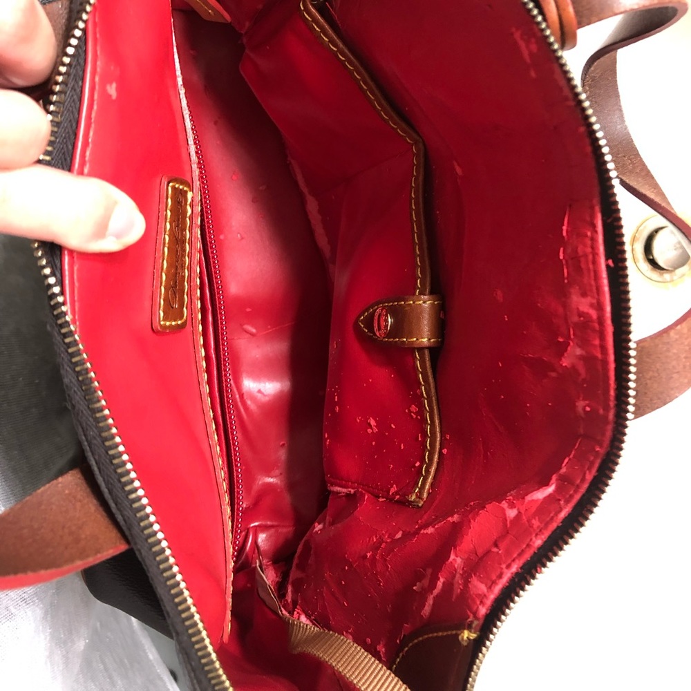 Dooney and Bourke brown leather satchel - Picture 9 of 14